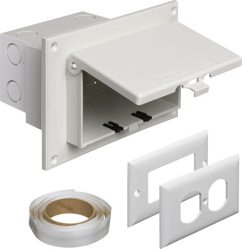 recessed weatherproof electrical box|outdoor recessed receptacle box.